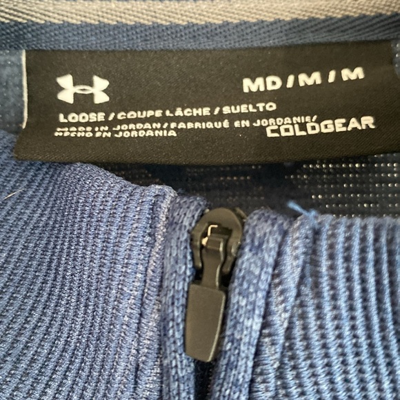 Under Armour Storm Coldgear Men's Blue 1/4 Zip - Picture 4 of 6